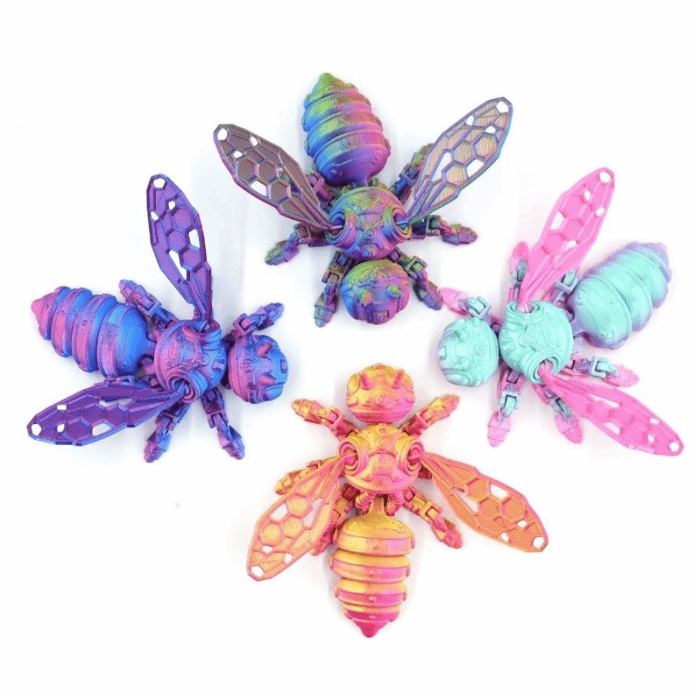 3D Printing Joints - Movable Joint 3D Printing Bee Model