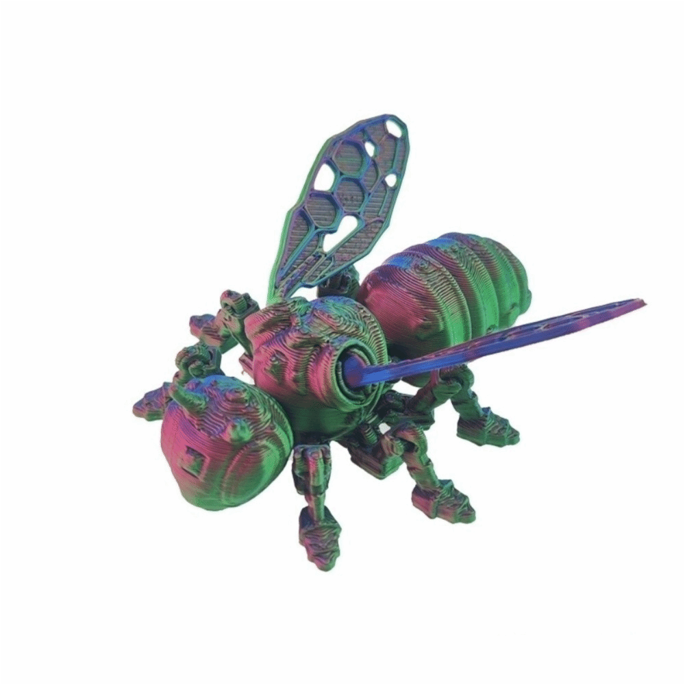 3D Printing Joints - Movable Joint 3D Printing Bee Model