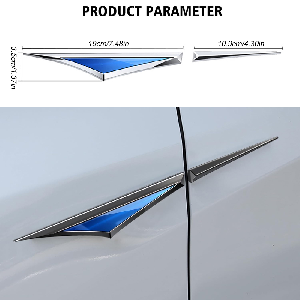 2PCS 3D Metal Car Accessory Si - огляд і ціна 3D Printing Car