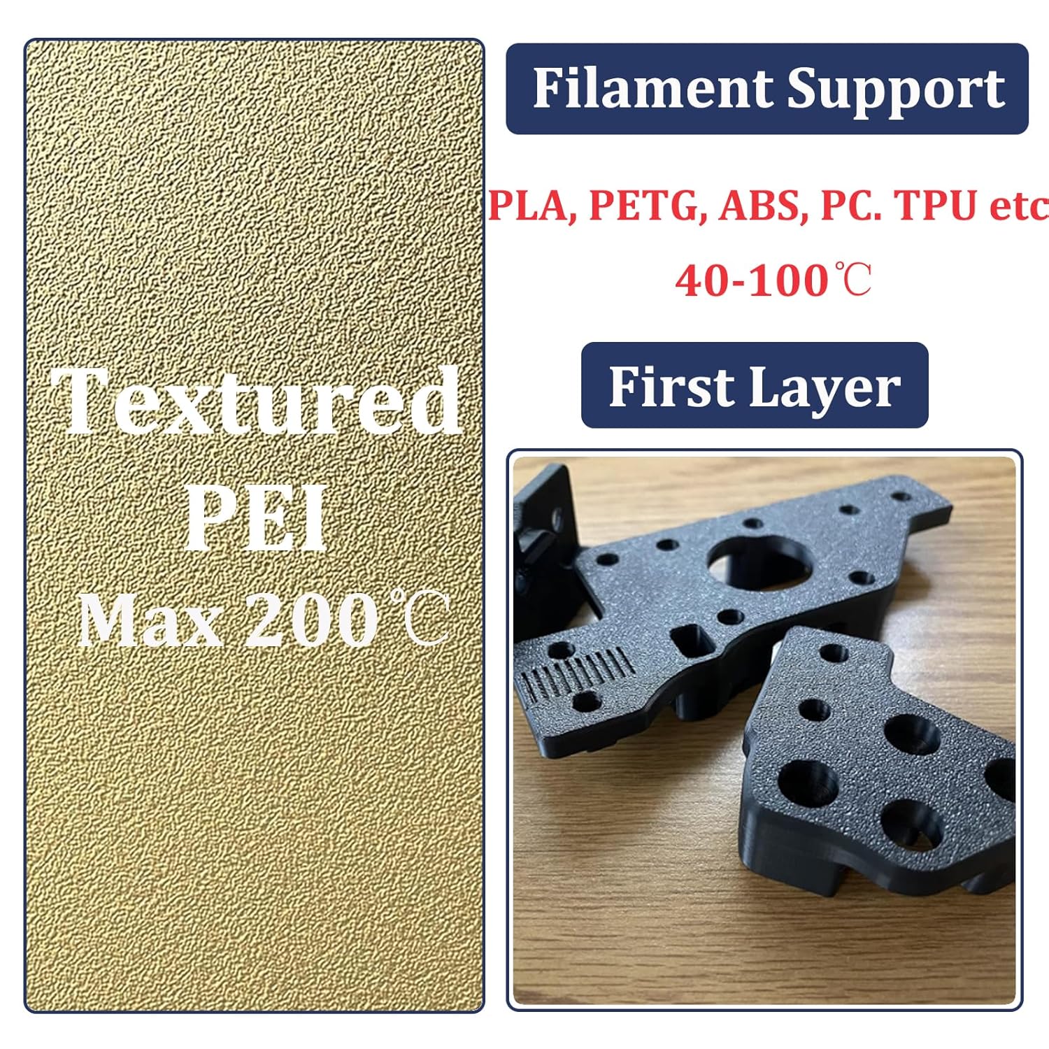 Smooth Textured PEI Build Plat - огляд і ціна 3D Printing Abs