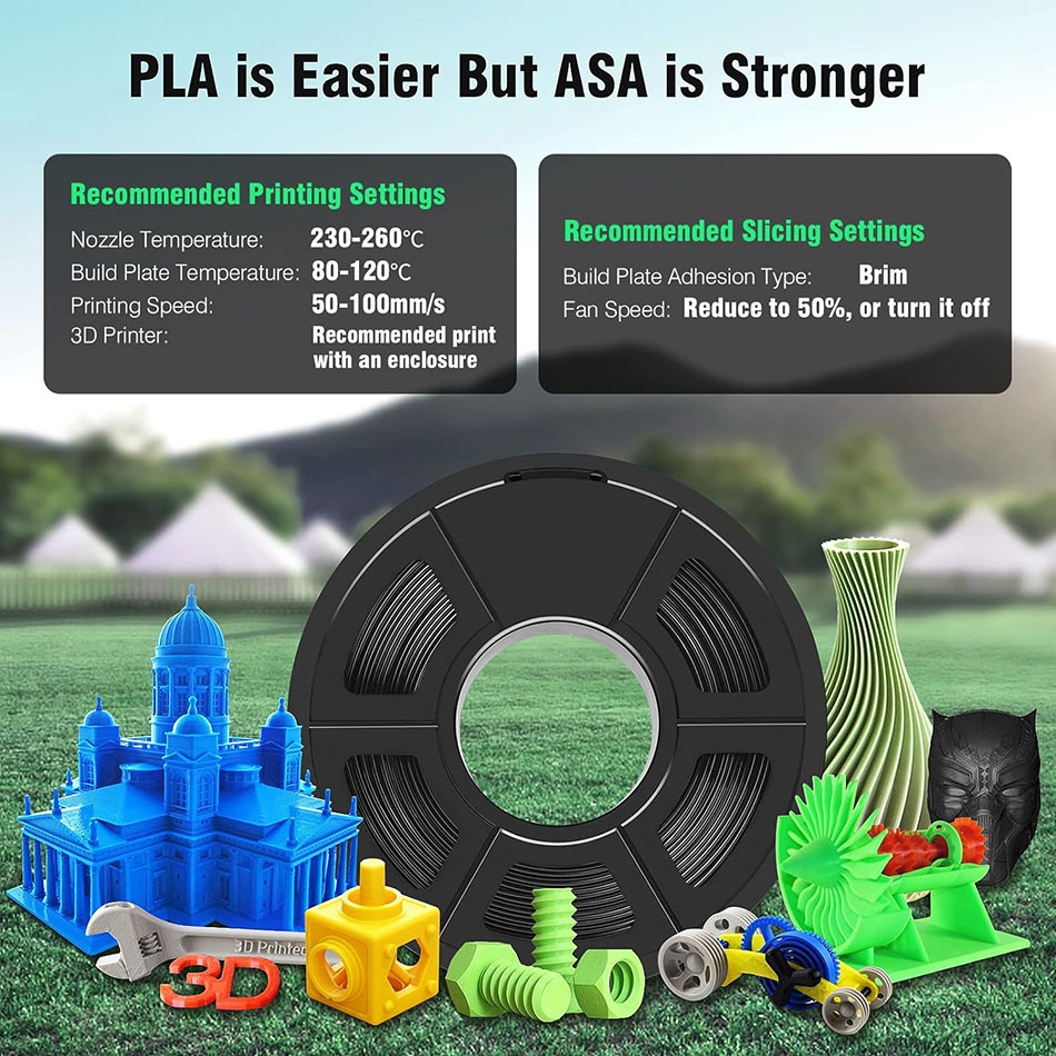 JAYO 3D Filament ASA 1.75mm 5R - огляд і ціна Asa Filament Outdoor