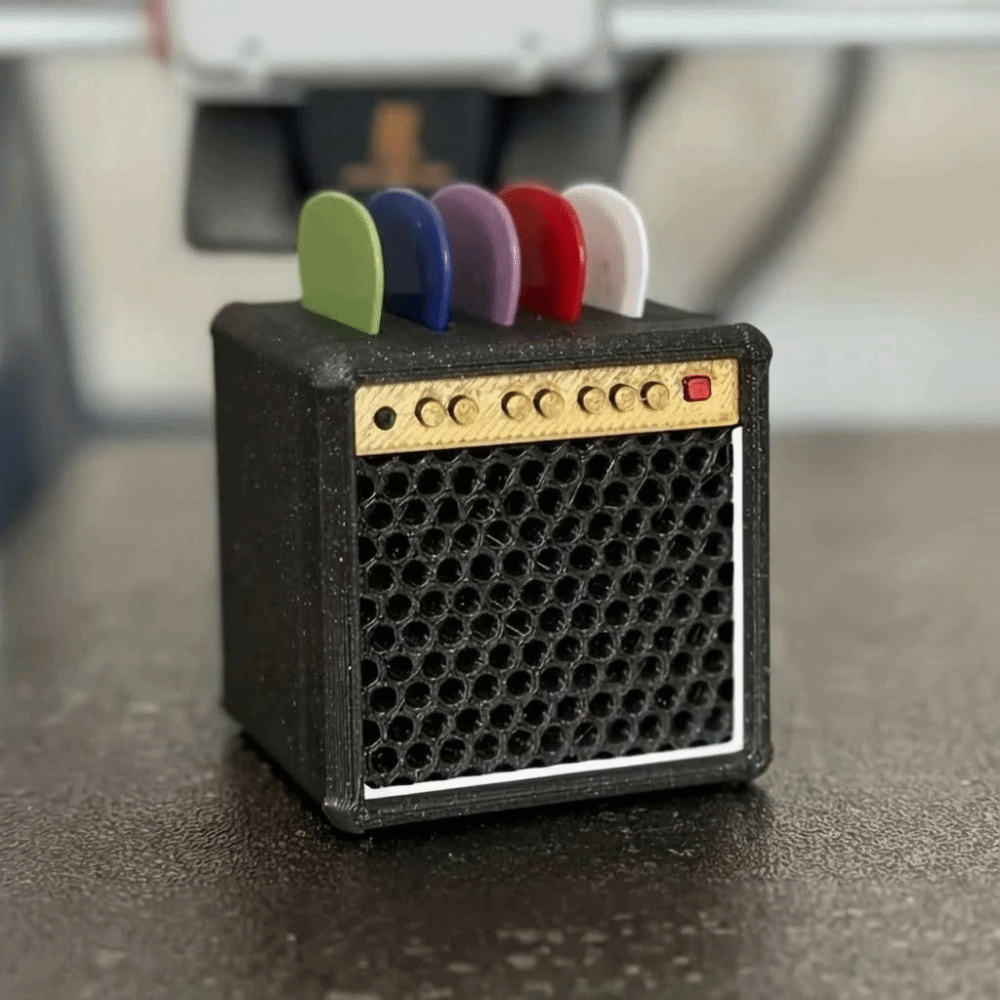 Retro Guitar Pick Holder 3D Pr - огляд і ціна 3D Printing Guitar