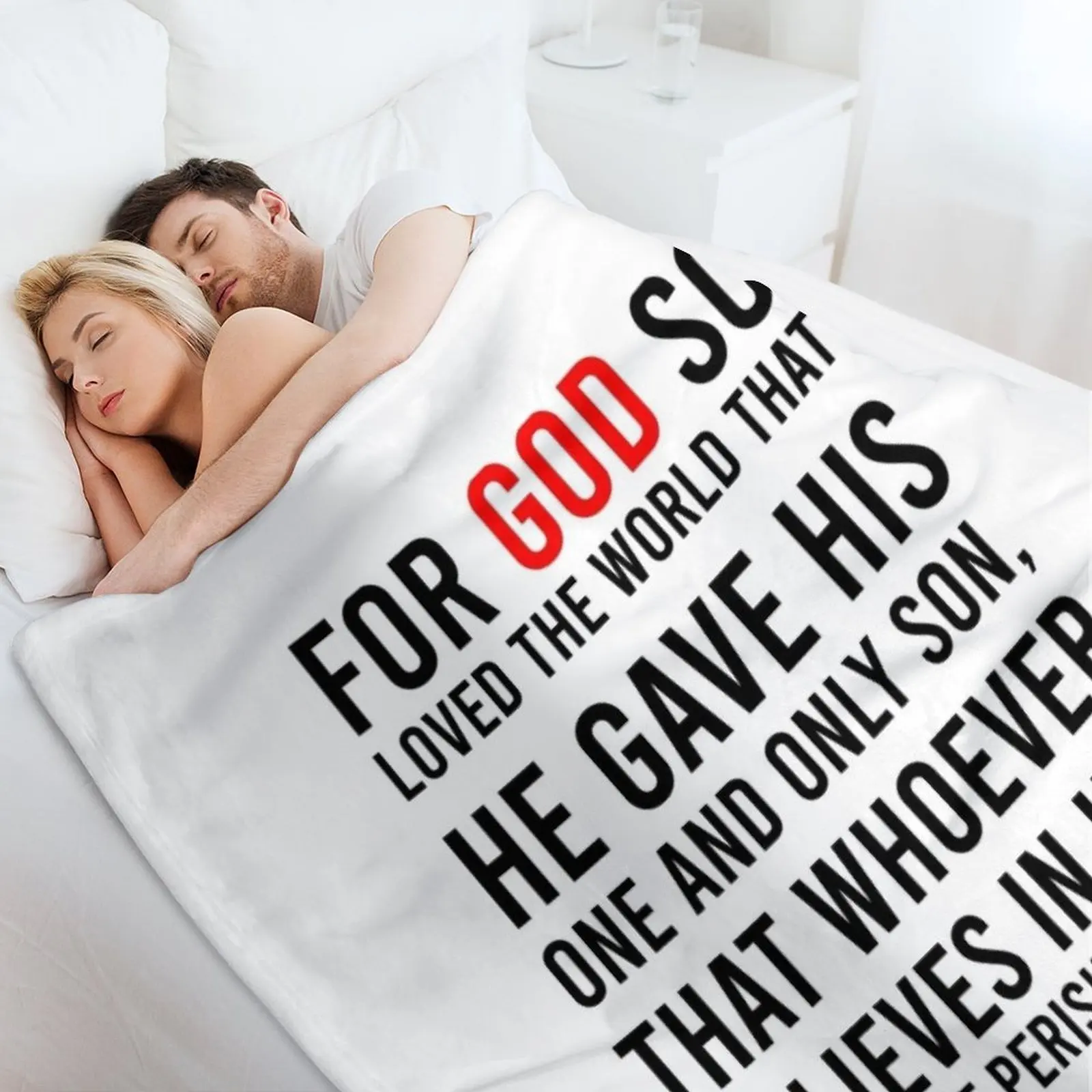 John 3:16 Bible Verse Throw Bl - огляд і ціна 3D Printing Verse