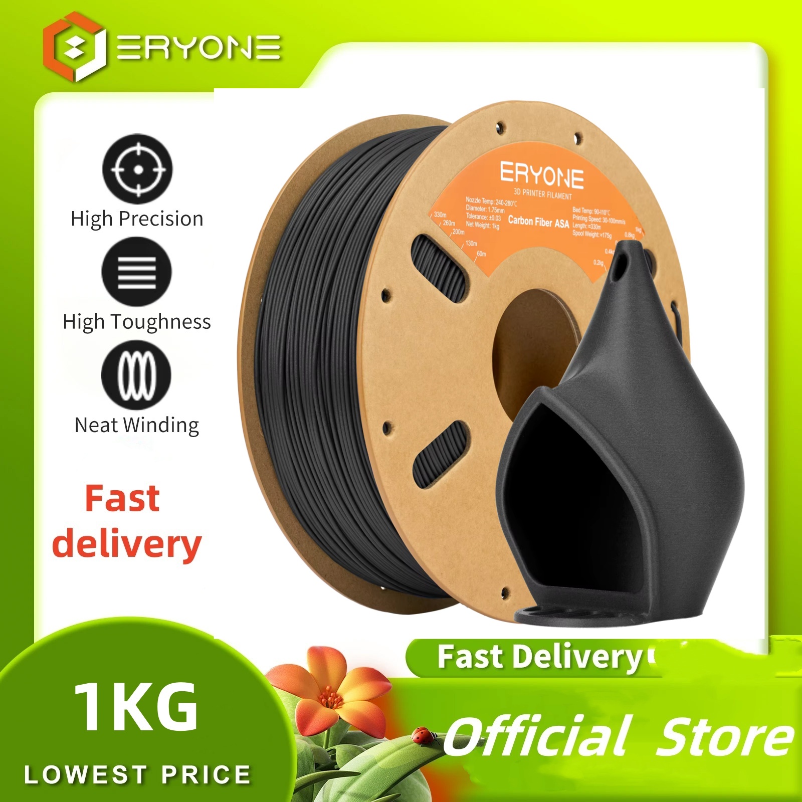ERYONE 1KG ASA Carbon Fiber Pr - огляд і ціна Asa Filament Outdoor