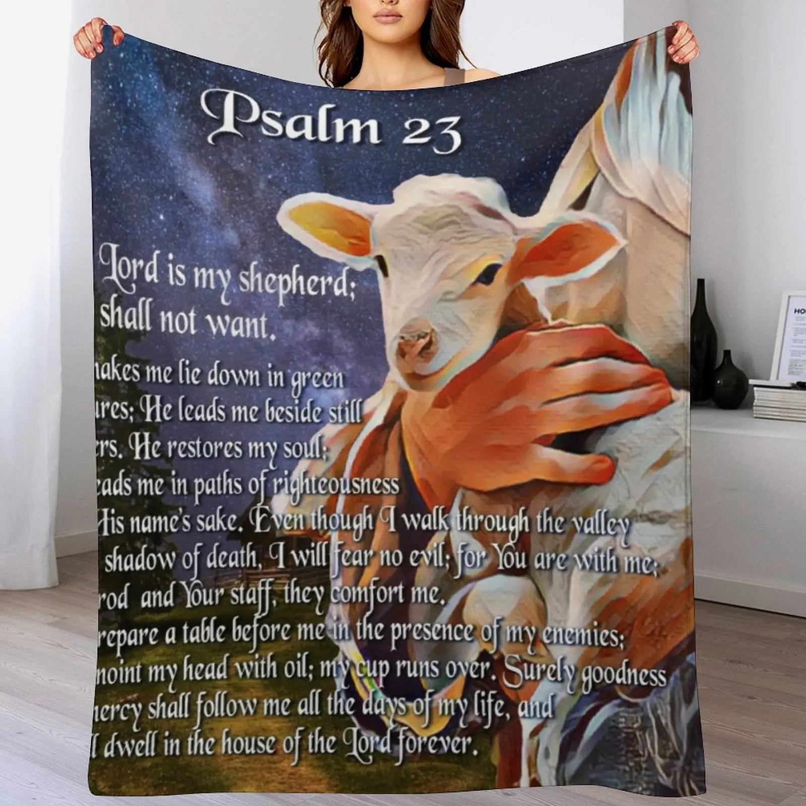 Psalm 23 Bible Verse Throw Bla - огляд і ціна 3D Printing Verse