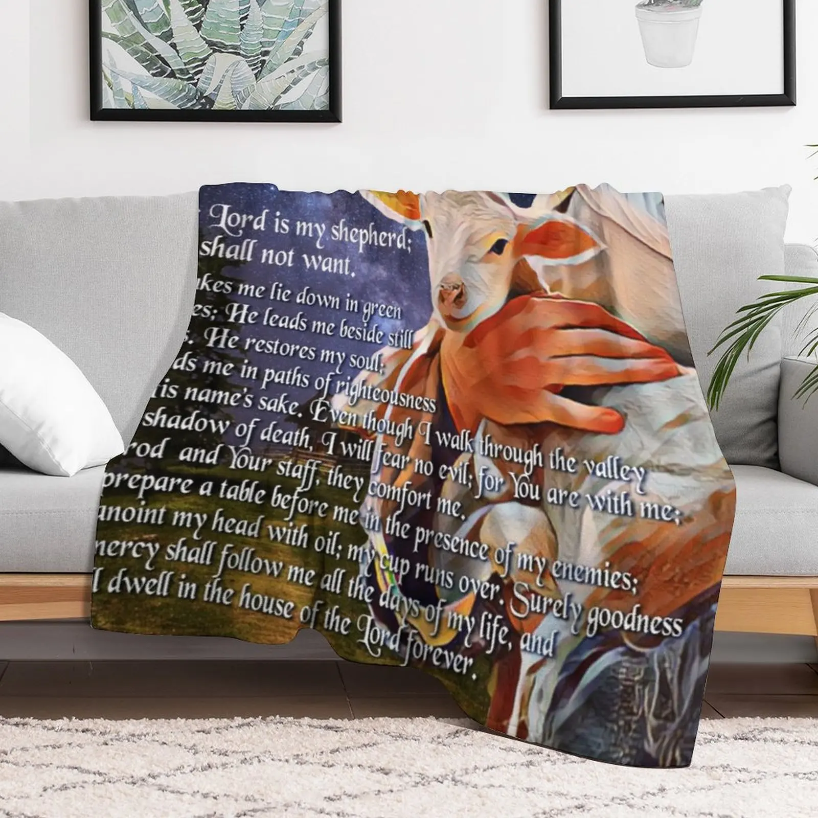 Psalm 23 Bible Verse Throw Bla - огляд і ціна 3D Printing Verse