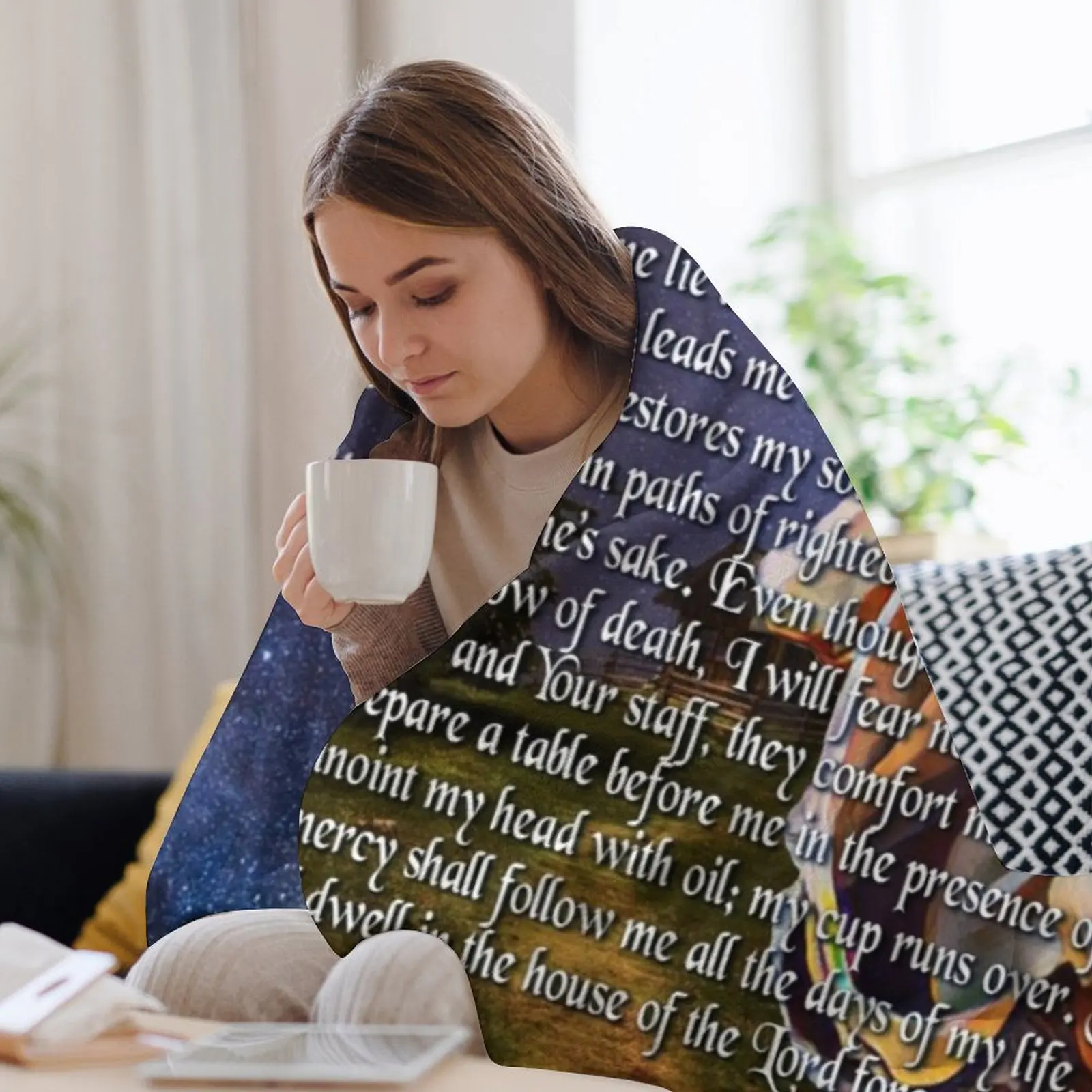 Psalm 23 Bible Verse Throw Bla - огляд і ціна 3D Printing Verse