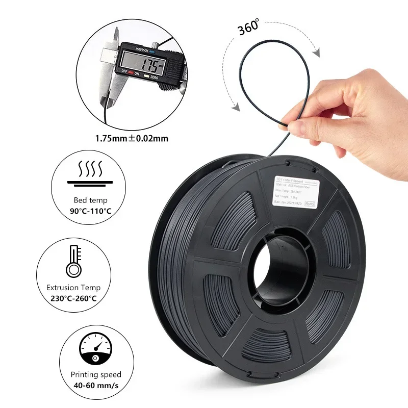 Carbon Fiber ASA Filament 1.75 - огляд і ціна Asa Filament Outdoor