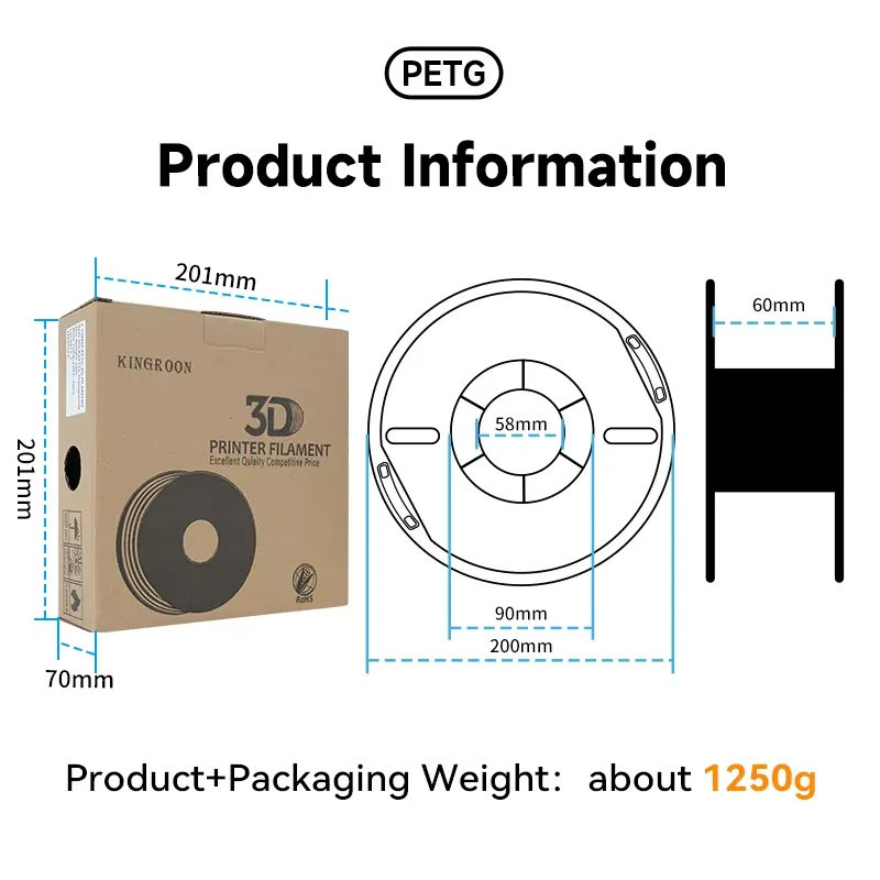 for Kingroon PETG Filament 1.7 - огляд і ціна 3D Printing Warehouse